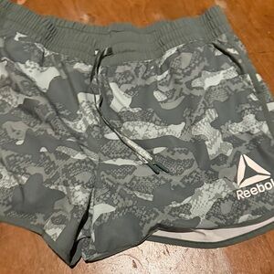 Reebok womens Gray Camo Athletic Shorts